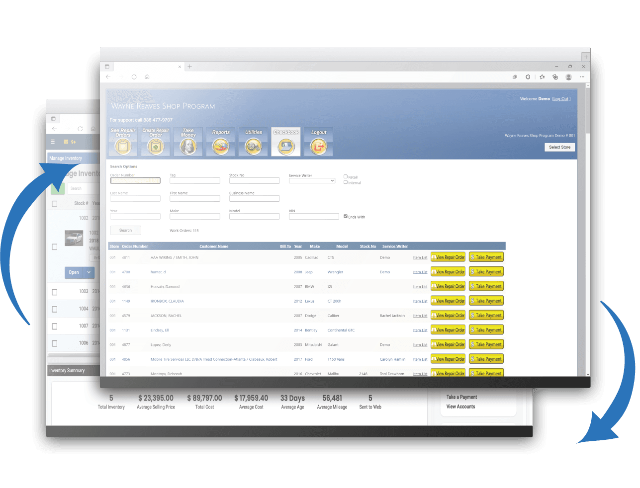 Repair Shop and Wayne Reaves DMS integration
